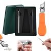 Anti-Splash Slant Edge Nail Clipper 3-Piece Set,Wide Jaw Opening Anti-Splash Slanted Nail Clipper,Nail Clippers for Ingrown Nails,Curved Toenail Clippers for Thick Toenails (Orange) view 1