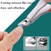 Anti-Splash Slant Edge Nail Clipper 3-Piece Set,Wide Jaw Opening Anti-Splash Slanted Nail Clipper,Nail Clippers for Ingrown Nails,Curved Toenail Clippers for Thick Toenails (Orange) view 3
