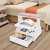 Portable Esthetician Trolley Cart,Pedicure Foot Bath Trolley with Wheels,Manicure Foot Rest Stand for Foot Rest Pedicure Manicure Funiture Massage Table Salon Supplies view 1