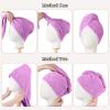 5 Pack Microfiber Hair Towel,Hair Turbans for Wet Hair,Super Absorbent Microfiber Hair Towel for Curly Hair,Head Towel to Dry Hair Quickly (Light Purple) view 4