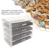Ylwxzenith Acrylic Jewelry Organizer with Four Layers, Transparent Design, Ideal for Dressing Table and Desk, Store Makeup and Accessories Neatly view 3