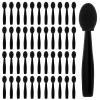 50 Pcs Eye Shadow Applicator Sticks, 1.9" Reusable Short Handle Dual Sided Sponge Cosmetic Brushes, Professional Disposable Single Head Soft Mini Portable Makeup Tools for Cream (Black) view 1