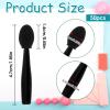 50 Pcs Eye Shadow Applicator Sticks, 1.9" Reusable Short Handle Dual Sided Sponge Cosmetic Brushes, Professional Disposable Single Head Soft Mini Portable Makeup Tools for Cream (Black) view 2