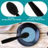 50 Pcs Eye Shadow Applicator Sticks, 1.9" Reusable Short Handle Dual Sided Sponge Cosmetic Brushes, Professional Disposable Single Head Soft Mini Portable Makeup Tools for Cream (Black) view 3