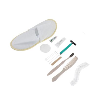 WOFASHPURET 1set Disposable Personal Cleaning Kit Travel Essentials for Hotels Guesthouses Toothbrush Shaving Slippers Cap Care Bag Compact Lightweight Toiletries for Men Women
