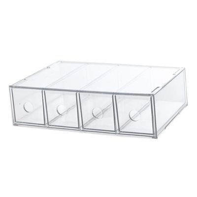 ABOOFAN Acrylic Makeup Organizer Compartment Storage Box Vanity Organizer Makeup Beauty Product Holder Countertop Dresser Bathroom