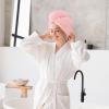 5 Pack Microfiber Hair Towel,Hair Turbans for Wet Hair,Super Absorbent Microfiber Hair Towel for Curly Hair,Head Towel to Dry Hair Quickly (Pink) view 2