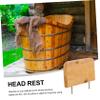 CIYODO Wooden Bathtub Head Pillow Detachable Head Rest for for Relaxing Bath Fits Tub Styles Bath Accessory view 3