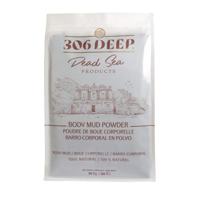 306 Deep Dead Sea Mud Dry Powder - 10 Kilograms Dead Sea Clay for Mud Mask for Face and Body, Organic Face Masks Skincare for Sensitive Skin, Anti-Aging, Skin Firming, Skincare Clay for Men & Women