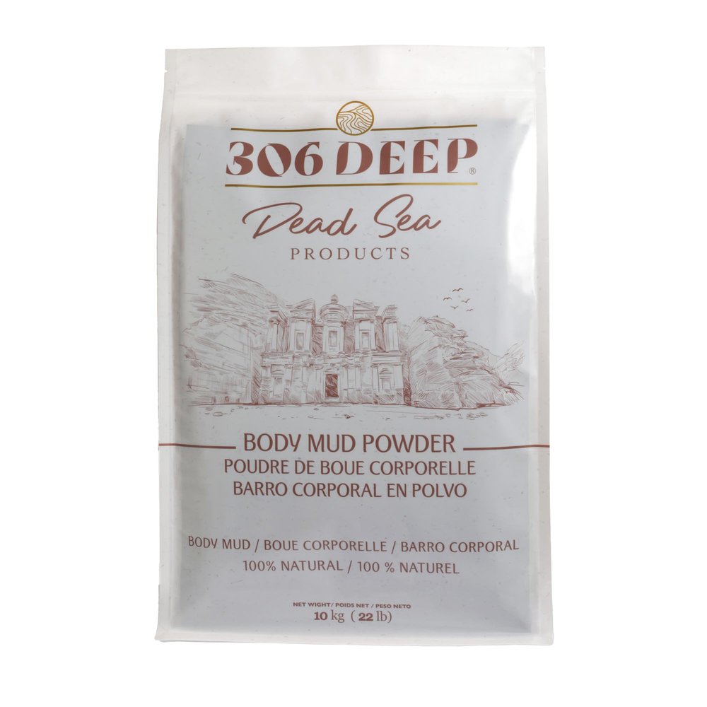 306 Deep Dead Sea Mud Dry Powder - 10 Kilograms Dead Sea Clay for Mud Mask for Face and Body, Organic Face Masks Skincare for Sensitive Skin, Anti-Aging, Skin Firming, Skincare Clay for Men & Women