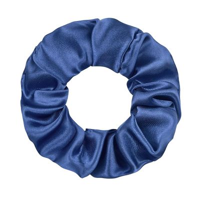 30 Pcs Satin Cloth Hair Scrunchies, 3.94 Inch Elastic Ponytail Clips, Elastic Curly Hair Ties and Ropes for Women Hair Accessories, Party, Holiday Dress Accessories (Navy Blue)