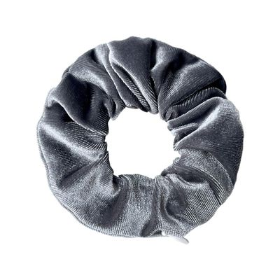 20Pcs Velvet Pocket Scrunchie with Hidden Zipper, 4.3 - Inch Multiple Colors Hair Tie for All Hair Types and Textures for Party Favors, Key Bags, Purses (Light Gray)