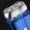 Mini Dual-Head Electric Shaver, Upgraded Pocket Shaver USB Shavers, Mini Portable Electric Shavers, Washable Double Head Razor, for Home, Car (Blue) view 2