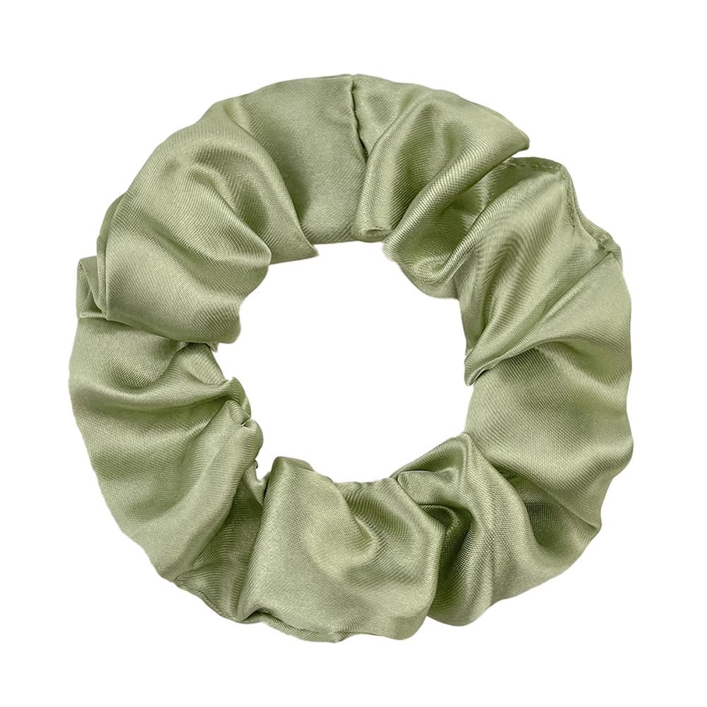 30 Pcs Satin Cloth Hair Scrunchies, 3.94 Inch Elastic Ponytail Clips, Elastic Curly Hair Ties and Ropes for Women Hair Accessories, Party, Holiday Dress Accessories (Olive Green)