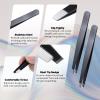 64 Pieces Eyebrow Tweezers Bulk for Women Men, Precision Stainless Steel Slanted Tweezers Mini Tweezer for Brow, Facial Hair & Ingrown Hair Removal, Plucking Blackhead view 3