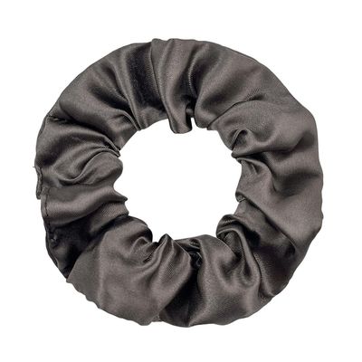 14 Pcs Satin Cloth Hair Scrunchies, 3.94 Inch Elastic Ponytail Clips, Elastic Curly Hair Ties and Ropes for Women Hair Accessories, Party, Holiday Dress Accessories (Dark Gray)
