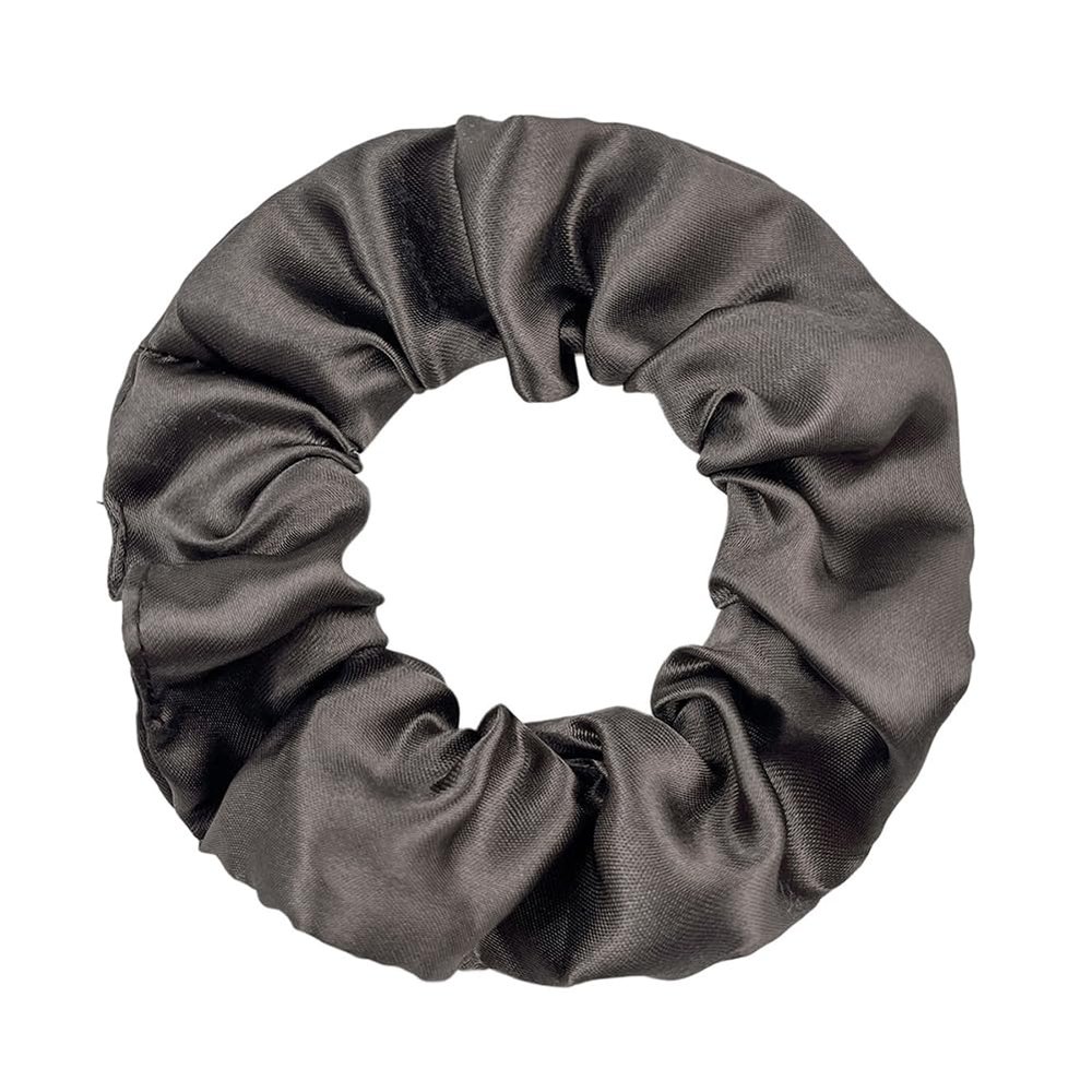 14 Pcs Satin Cloth Hair Scrunchies, 3.94 Inch Elastic Ponytail Clips, Elastic Curly Hair Ties and Ropes for Women Hair Accessories, Party, Holiday Dress Accessories (Dark Gray)
