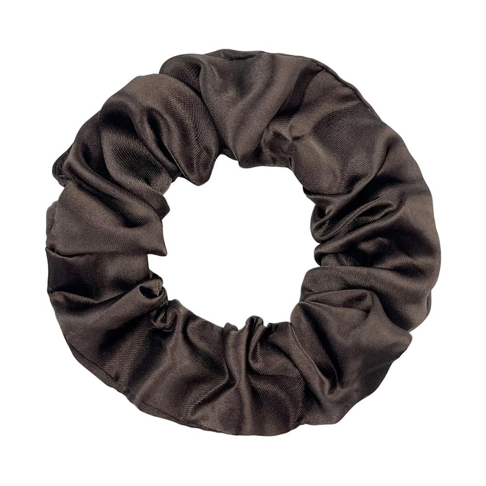 14 Pcs Satin Cloth Hair Scrunchies, 3.94 Inch Elastic Ponytail Clips, Elastic Curly Hair Ties and Ropes for Women Hair Accessories, Party, Holiday Dress Accessories (Coffee)
