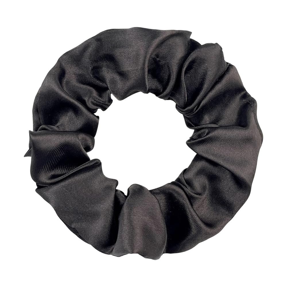 30 Pcs Satin Cloth Hair Scrunchies, 3.94 Inch Elastic Ponytail Clips, Elastic Curly Hair Ties and Ropes for Women Hair Accessories, Party, Holiday Dress Accessories (Dark Brown)