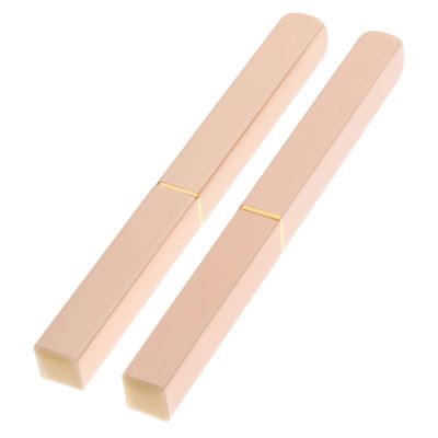 BIUDECO 2pcs Portable Retractable Lip Brush Double-sided Telescopic Nylon Fiber Makeup Brush for Travel and Daily Use