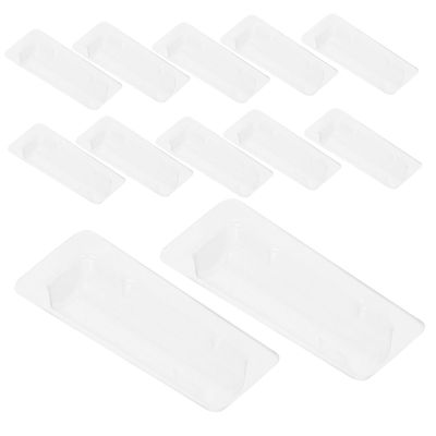 HAPINARY 60pcs Clear Lip Balm Holders with Double-sided Adhesive Tape Lipstick Packaging for Vanity and Handbag Storage Protects Lipsticks from Damage