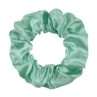14 Pcs Satin Cloth Hair Scrunchies, 3.94 Inch Elastic Ponytail Clips, Elastic Curly Hair Ties and Ropes for Women Hair Accessories, Party, Holiday Dress Accessories (Cyan)