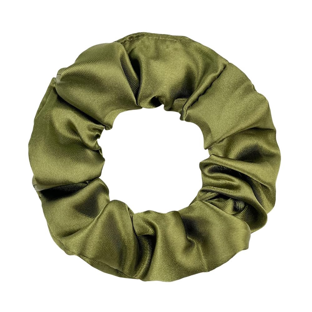 14 Pcs Satin Cloth Hair Scrunchies, 3.94 Inch Elastic Ponytail Clips, Elastic Curly Hair Ties and Ropes for Women Hair Accessories, Party, Holiday Dress Accessories (Army Green)