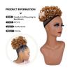 Bun, Clip-In Hair Bun for Black Women, Synthetic Drawstring Ponytail for Women(Red black) view 2