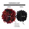 Bun, Clip-In Hair Bun for Black Women, Synthetic Drawstring Ponytail for Women(Red black) view 3