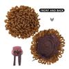 Bun, Clip-In Hair Bun for Black Women, Synthetic Drawstring Ponytail for Women(Red black) view 4