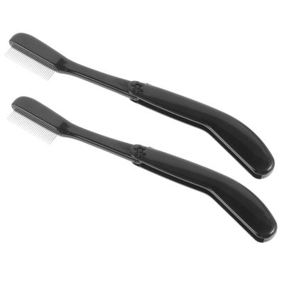 WOFASHPURET 2pcs Dense Lash Comb Eyebrow Comb Eyelash Separator Brow Stencil Beauty Tools for Women