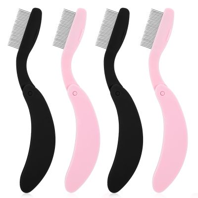 Mabor 4 Pcs Eyelash Separator Tool Eyelash Comb Folding Eye lash Brush Separator Lash Comb for Eye lash Makeup Brush