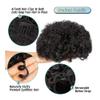 Bun, 8inch Afro Puff Synthetic Hair Bun, Fluffy Drawstring Ponytail & Chignon Clip for Women(Pink) view 4