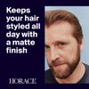 HORACE Hair Wax Pomade for Men  Strong & Long-Lasting Hold  Matte Finish  No Silicones or Mineral Oils  Woody Scent  Refillable, 50 ml view 2