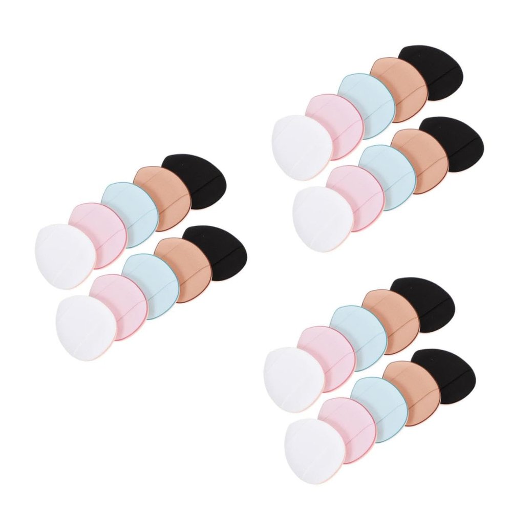 WOONEKY 36pcs Mini Powder Puff Makeup Applicators for Loose Powder and Foundation Soft Comfortable and Portable Blending Tools for Home and Travel Use
