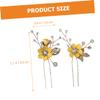 LOORGVEL 2pcs Delicate Cloth Flower Hairpins Elegant Bridal Hair Accessories for Weddings Eye-catching Jewelry for Bridesmaids for Parties Special Occasions Comfortable and Creative Design view 3