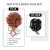 Bun, Synthetic Messy Bun Hair Piece for Women, Wavy Curly Chignon Ponytail Scrunchies for Women(Black brown) view 4