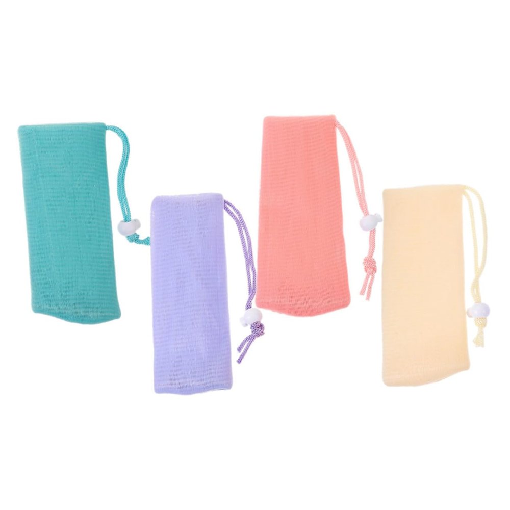 SOESFOUFU 4pcs Pouch Mesh Bag for Soap Bars Travel Soap Container Foam Soap Pouch Household Soap Pouch