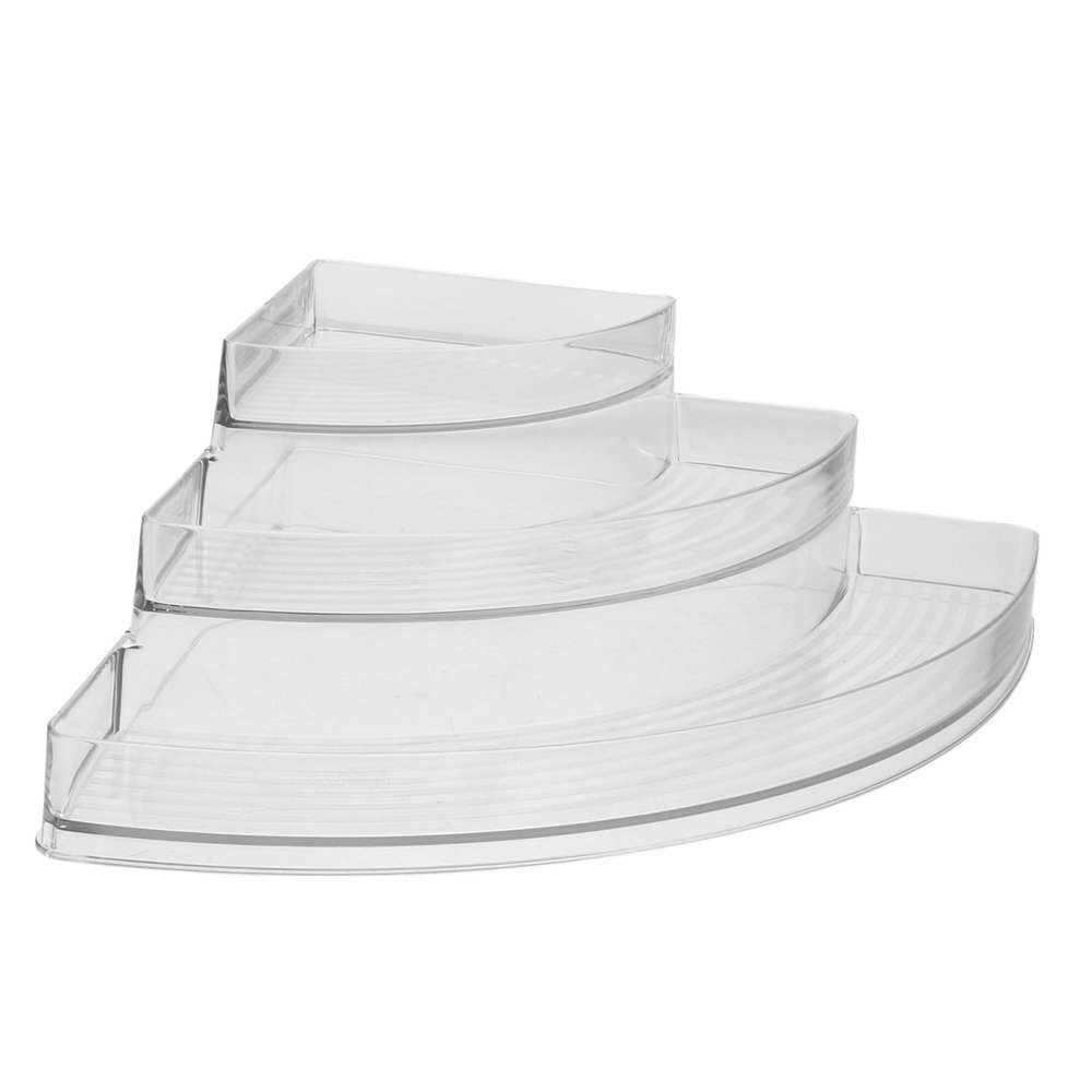 SHOWERORO Acrylic 3-tier Fan Shaped Display Stand for Perfumes and Jars
