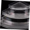 SHOWERORO Acrylic 3-tier Fan Shaped Display Stand for Perfumes and Jars view 3