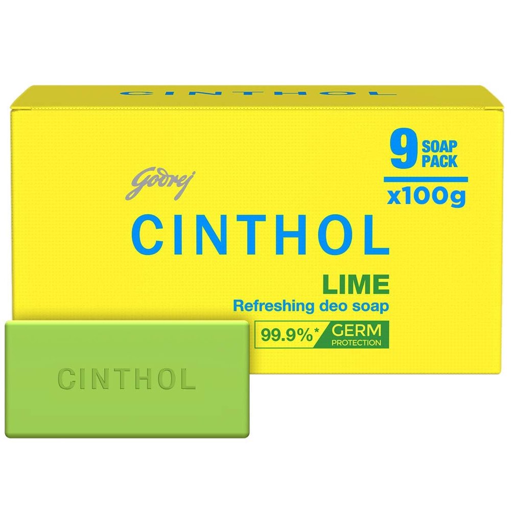 Metrey Herbotech Lime Fresh Bath Soap, 100g, Pack of 9, Suitable for All Skin Types