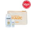 ISDINs Amazon gift set sets you up to be protected from photoaging - at home & on the go, with a FWM 50ML & FWM 10ML in a cute makeup bag view 2