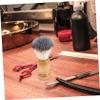 WOONEKY 3pcs Soft Bristle Beard Grooming Brushes for Men Natural Handle Gentle Facial Cleaning Accessory Daily Shaving Tool for view 4