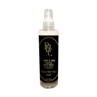 PRIMO HAIR CARE Shield & Shine Intense Heat Spray, 8 FL OZ, Sulfate-Free Heat Protectant with Argan & Acai, Humidity-Resistant
