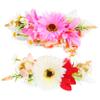 Beatifufu 2pcs Flower Hair Side Combs Handmade Rose Hairpins for Weddings Brides and Bridesmaids Floral Hair Accessories and Pink for Elegant Headdresses view 1