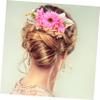Beatifufu 2pcs Flower Hair Side Combs Handmade Rose Hairpins for Weddings Brides and Bridesmaids Floral Hair Accessories and Pink for Elegant Headdresses view 3