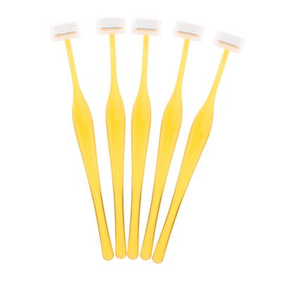 IWOWHERO 5pcs Female Eyebrow Remover Portable Eyebrow Trimmer Facial Hair Razor Razors Safe Cover Manual Scissors Random Color