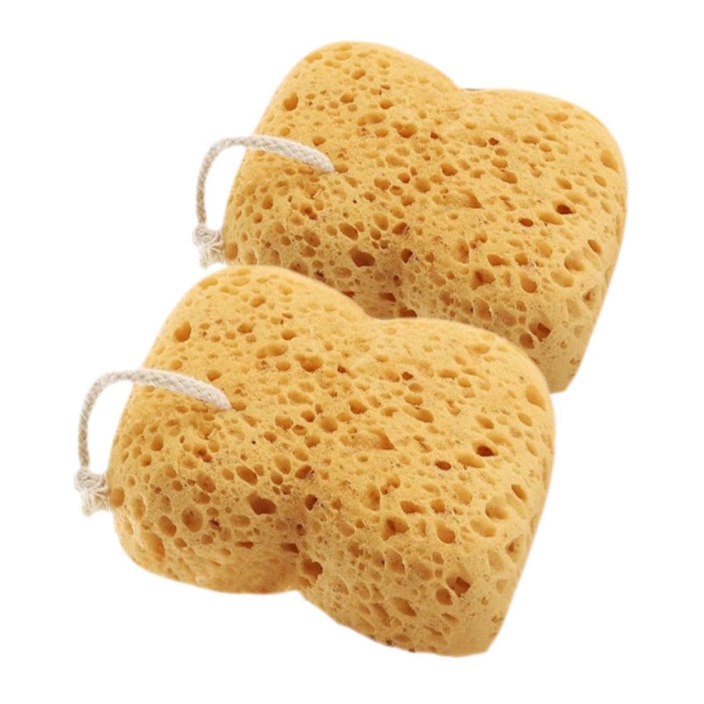 Anneome 2pcs Shower Exfoliating Scrubber Sponges Deep Cleansing Shower Wash Scrubber Comfortable Grip Body Bath Sponges