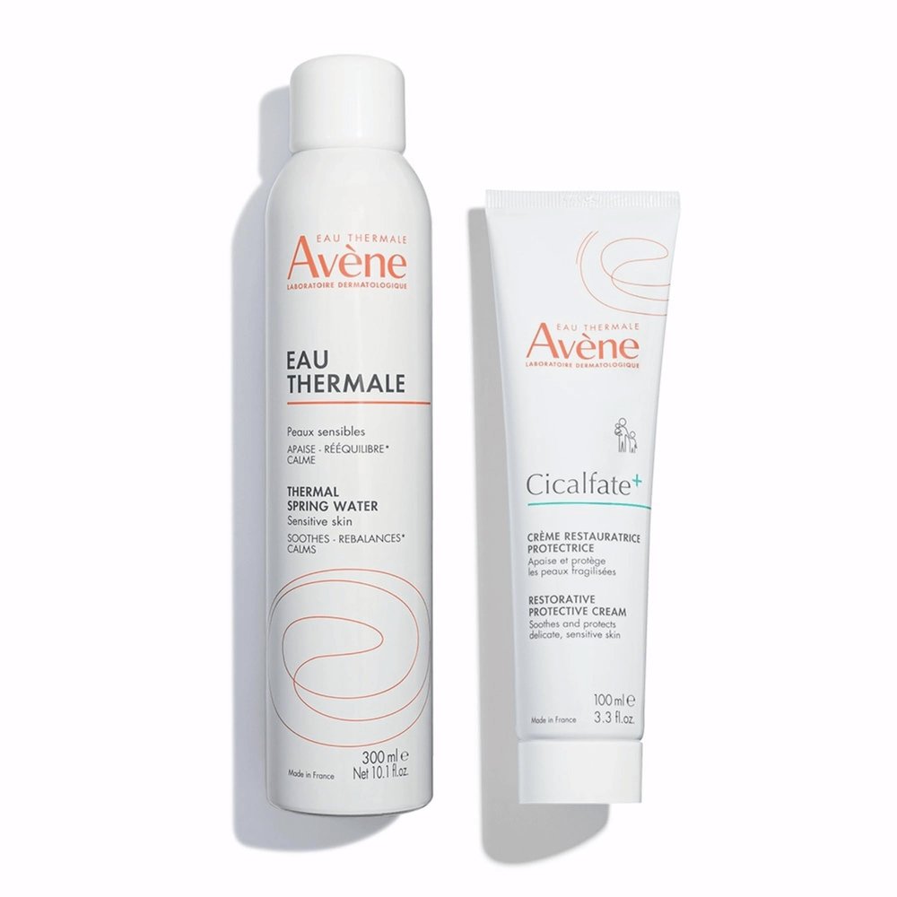 Bundle of Avne Thermal Spring Water, 10.1 Oz + Avne Cicalfate+ Restorative Protective Cream, 3.3 Fl Oz