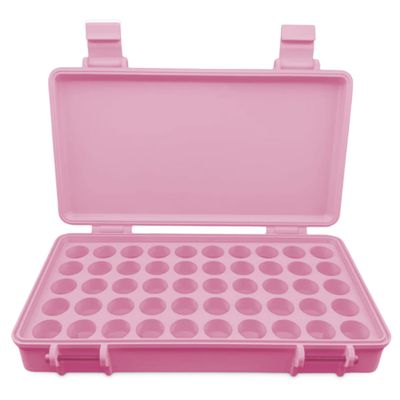 Planitia Corp. 3D Printed Vial Storage Case - Waterproof 3ml Vial Storage Case with 50 Slots - Freezer Safe Hard Shell Essential Oil Case for Home, Fridge, Travel, 16mm Max Diameter, 35mm Max Height